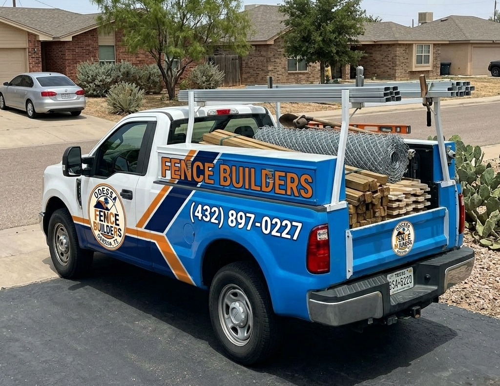 Odessa Fence Builders Work Truck